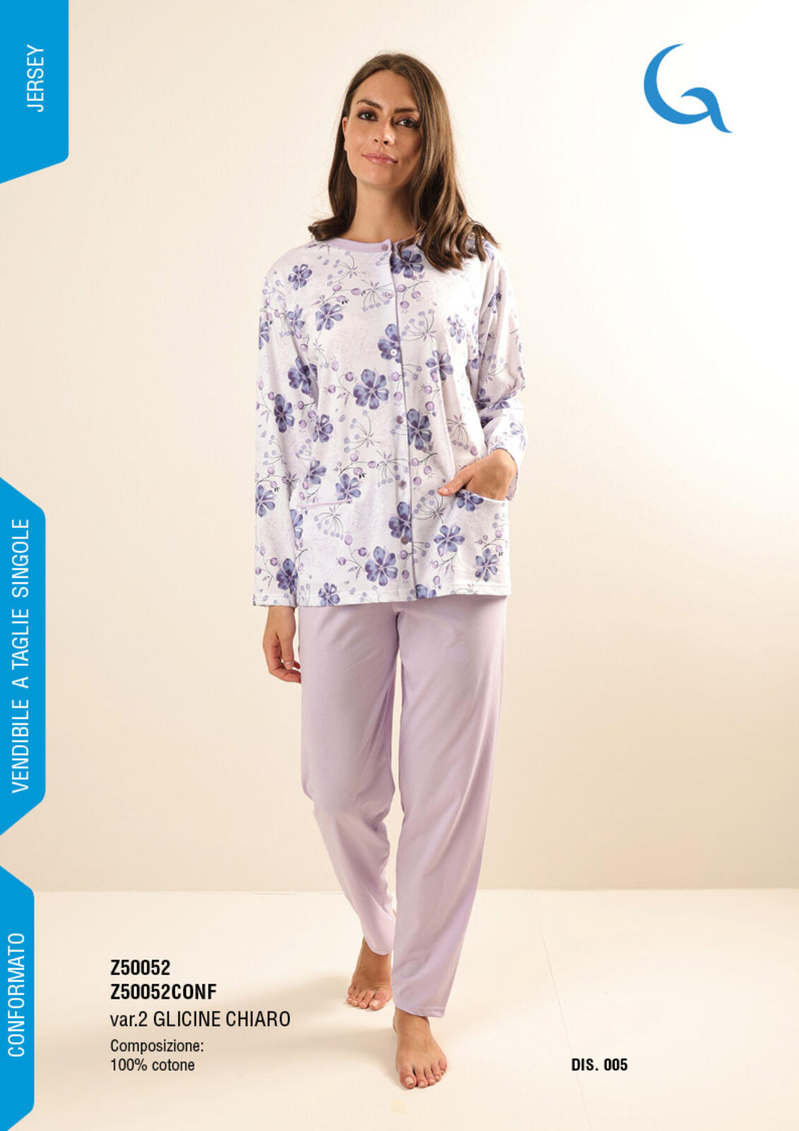 PIGIAMA APERTO DONNA M/L Z50052 Tellini S.r.l. Wholesale Clothing